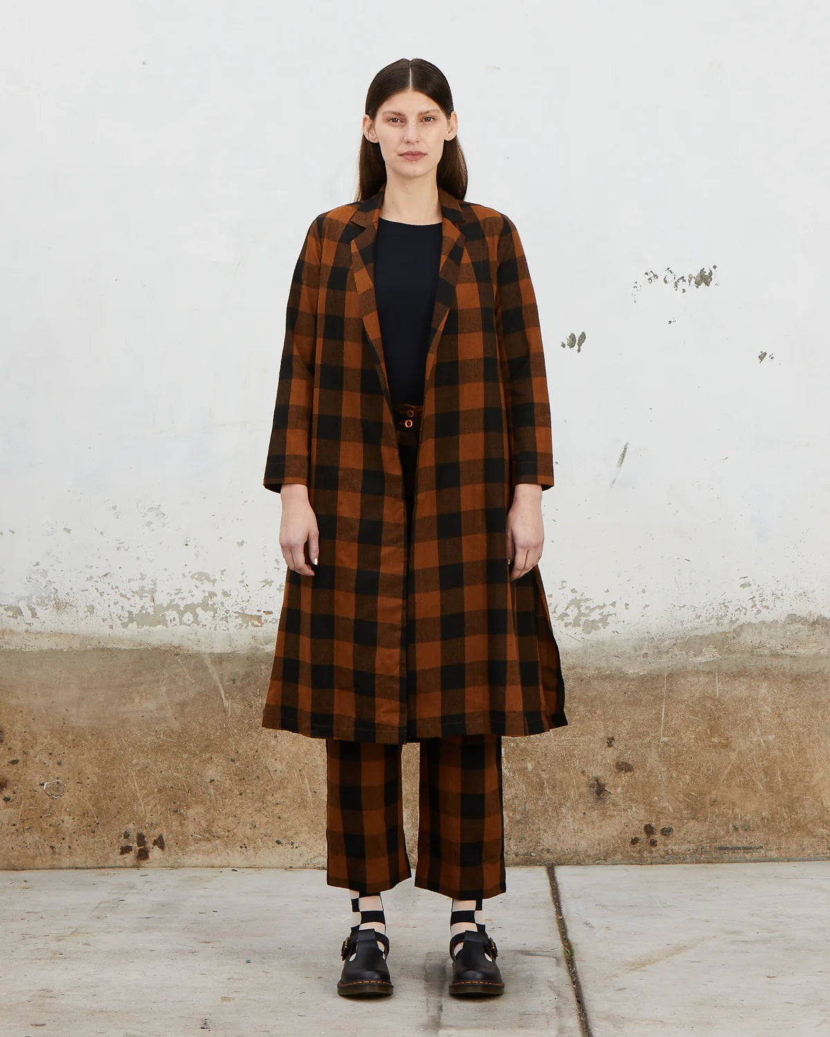 Ali Golden copper lback gingham check notch jacket and matching pants