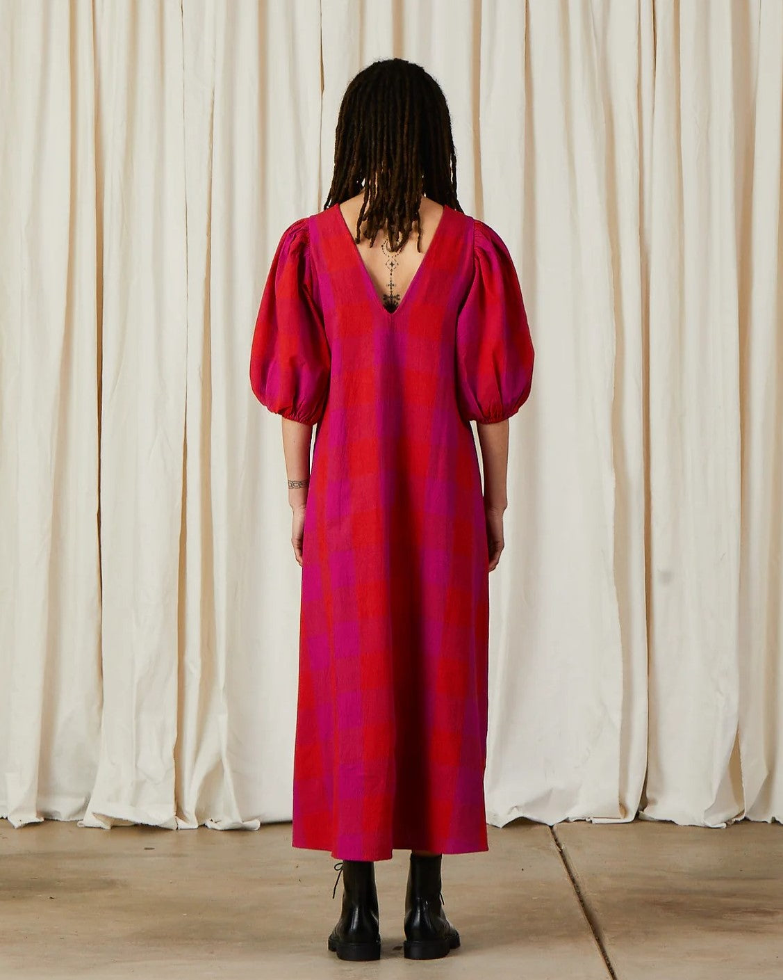 Poppy V-Neck Midi Dress