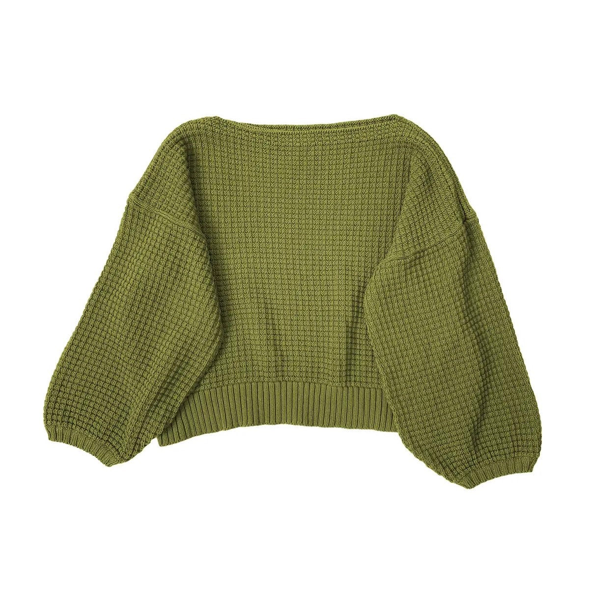 Curator Clove sweater in avocado green at Clad, a sustainable clothing boutique in Asheville, NC