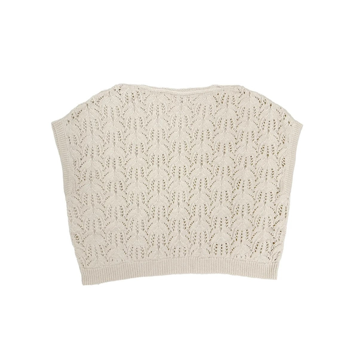 Knit Rosey sweater vest in ivory cream by Curator at Clad, a sustainable clothing boutique in Asheville, NC.
