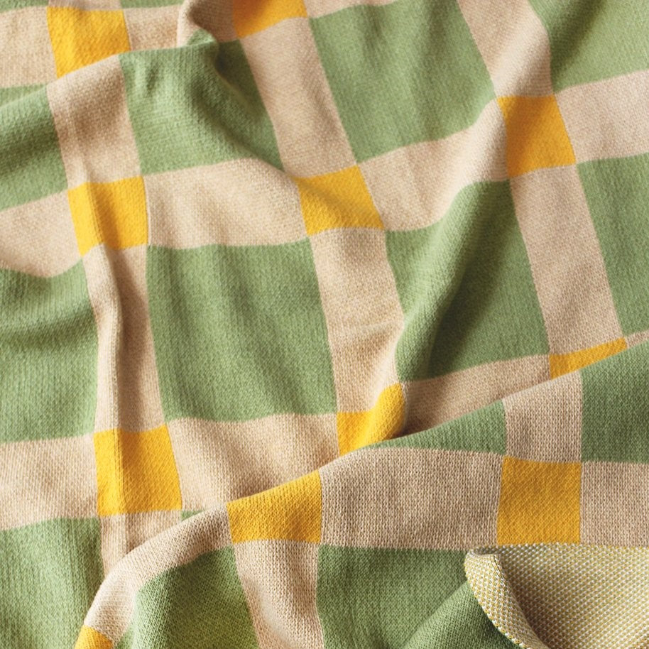 Gingham Knit Blanket