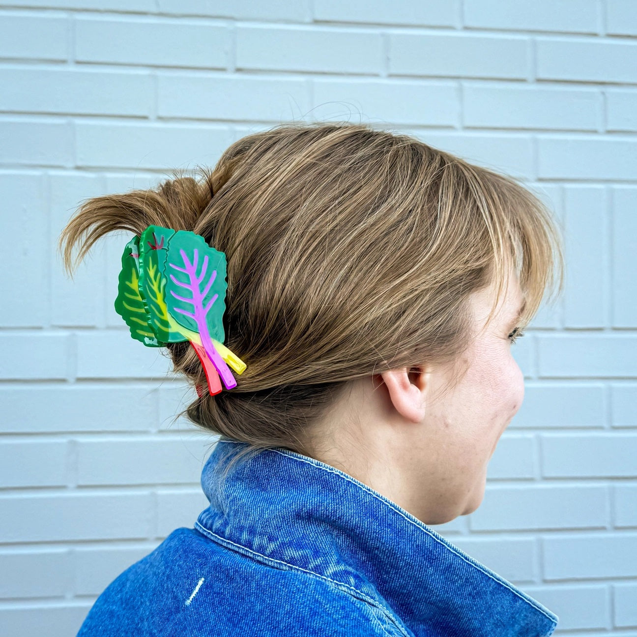 Chard hair clip by Jenny Lemons