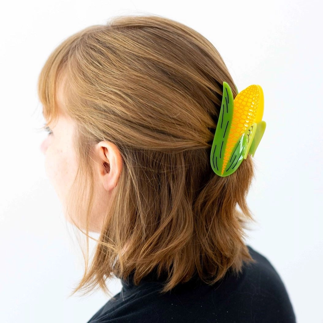 Corn cob large hair clip by Jenny Lemons