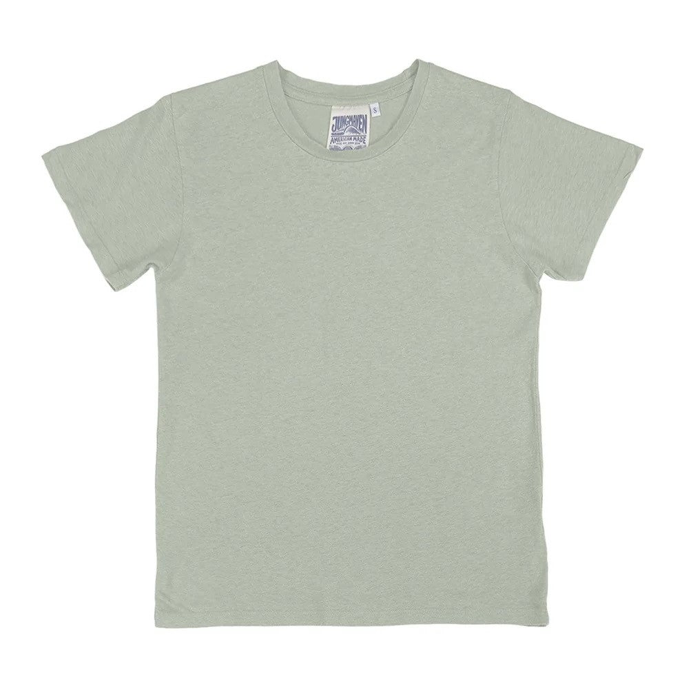 Jungmaven cropped lorel tee in agave green at Clad, a sustinable clothing store in Asheville, NC