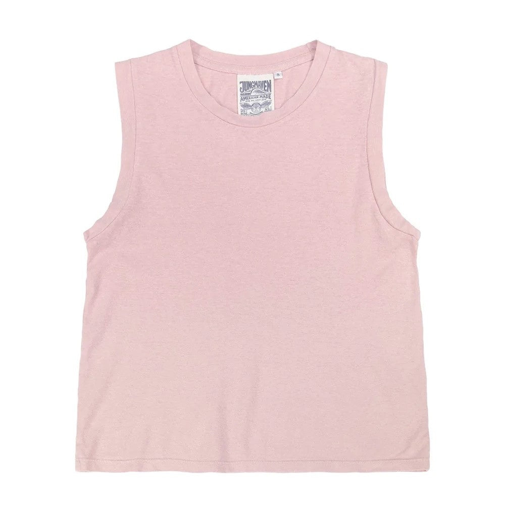 Jungmaven Phoenix Rose Water muscle tee at Clad, a sustainable clothing boutique in Asheville, NC