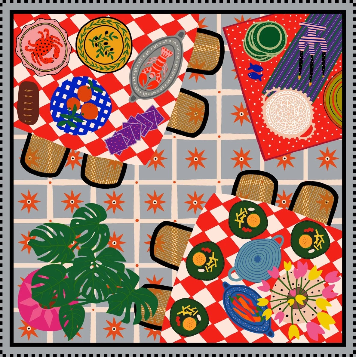 Mur by Ayca Sip & Savor silk and cotton bandana