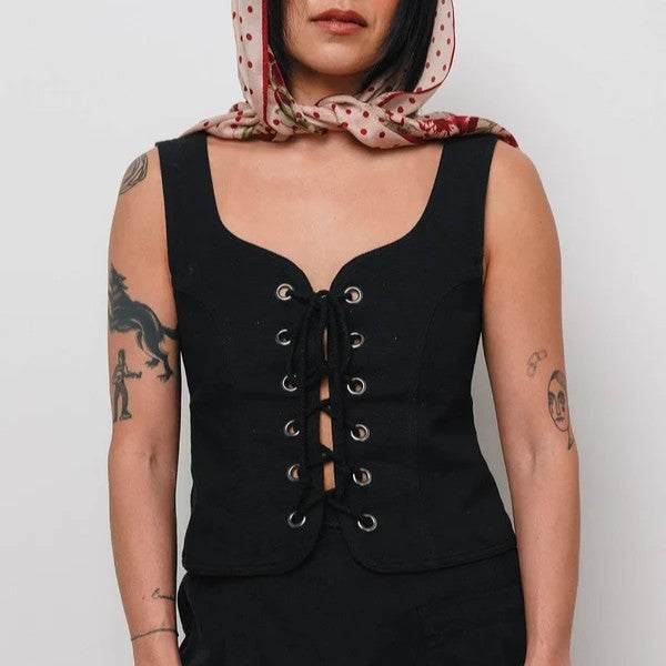 Noble ash black corset