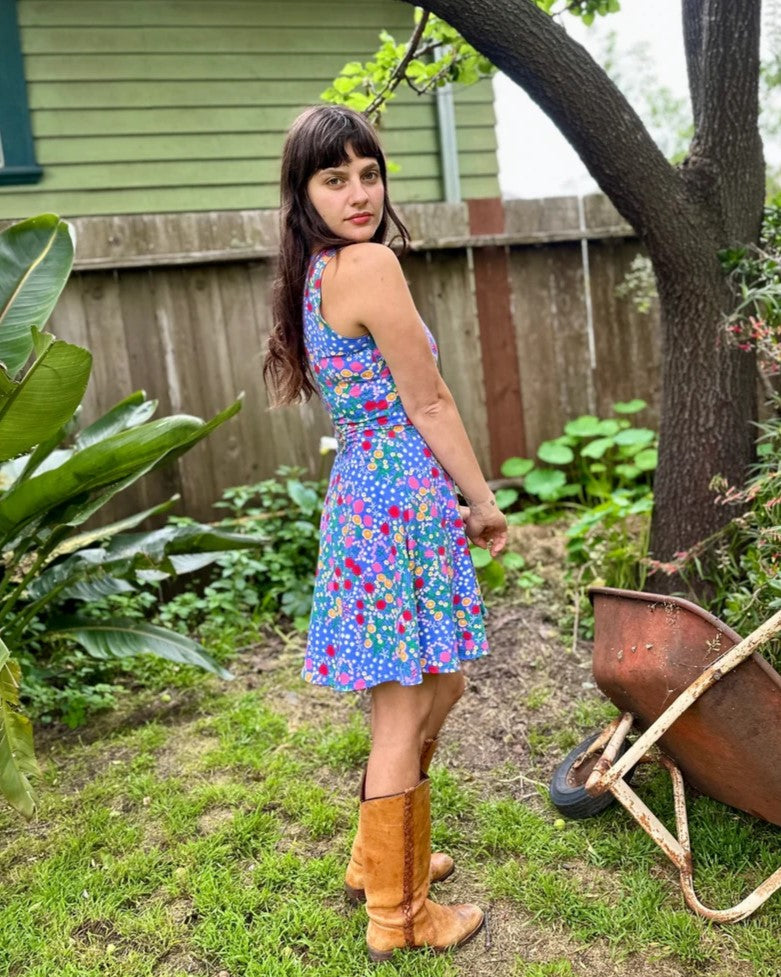 Nooworks super bloom floral Brenda dress at Clad, a sustainable clothing store in Asheville, NC