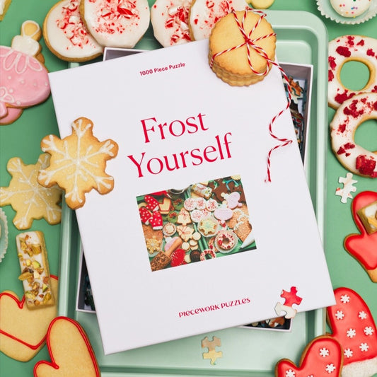 Piecework Puzzles Holiday Christmas Frost Yourself cookie puzzle