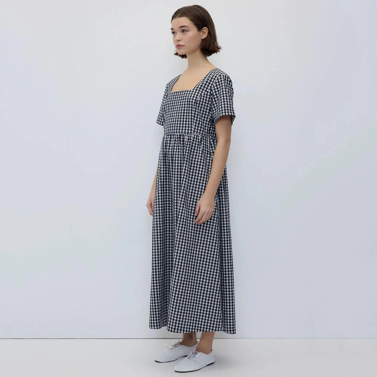 Chrissie black gingham midi dress by Rita Row