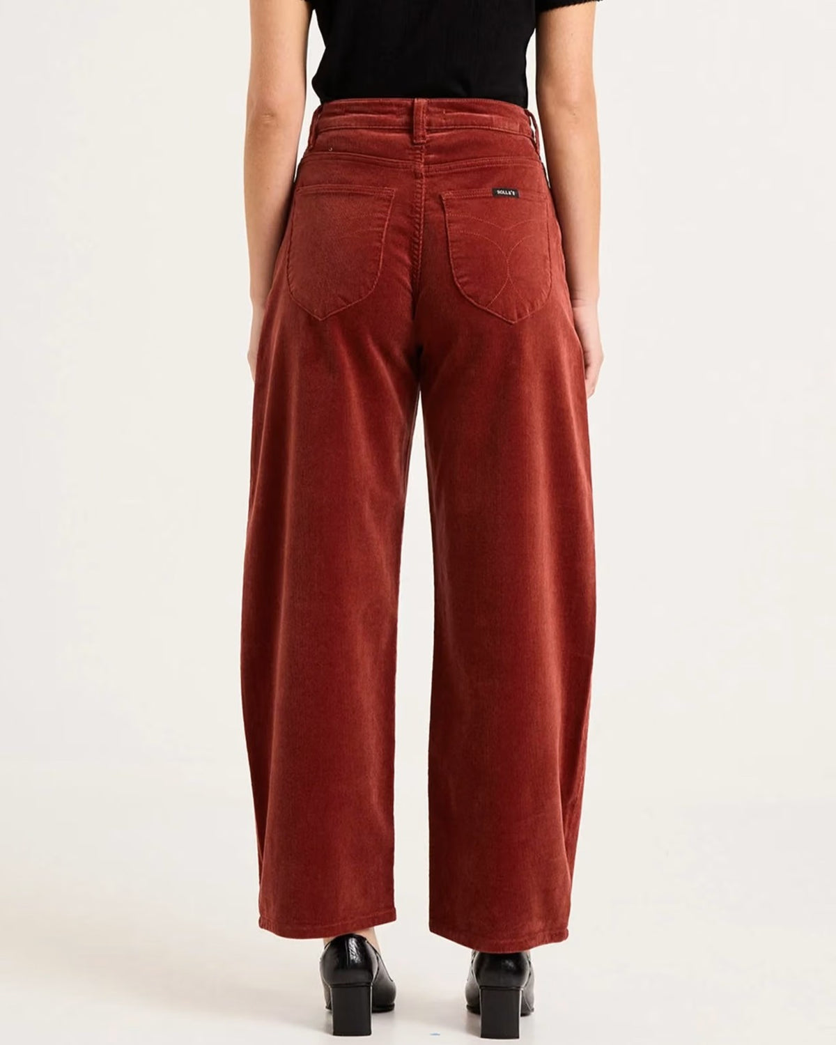 Rollas gigi barrel corduroy pants in burnt sienna
