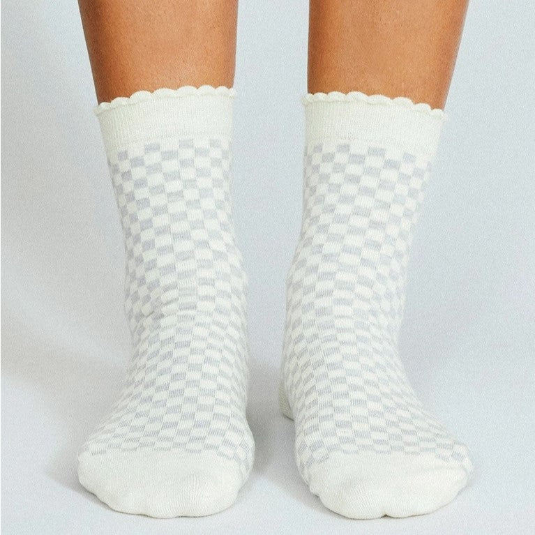 Tailored Union Annie ankle sock in heather and oat