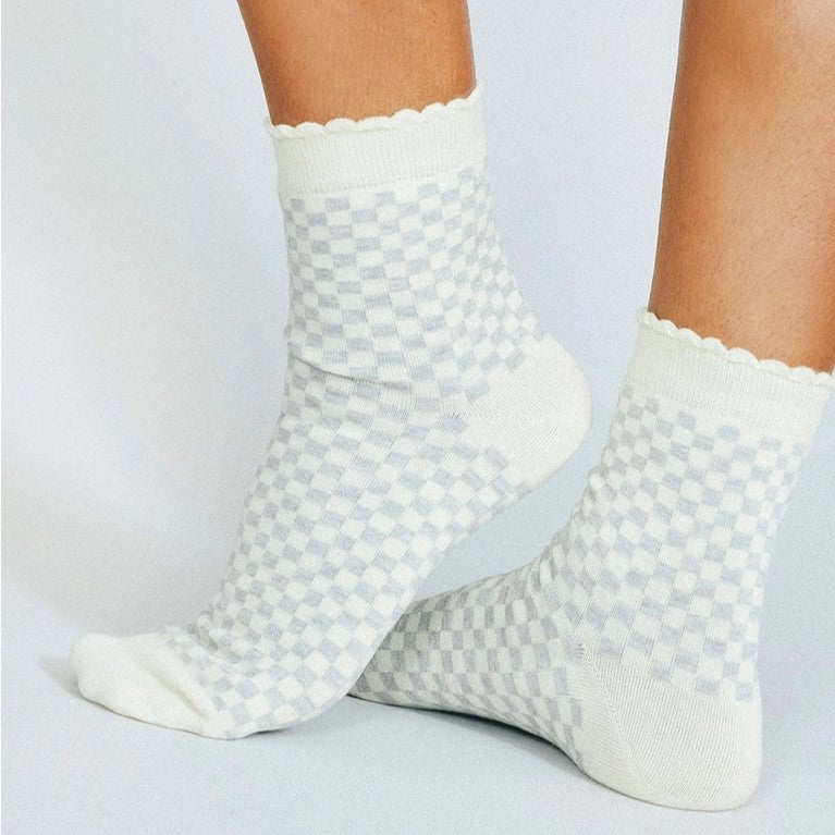 Tailored Union Annie ankle sock in heather and oat