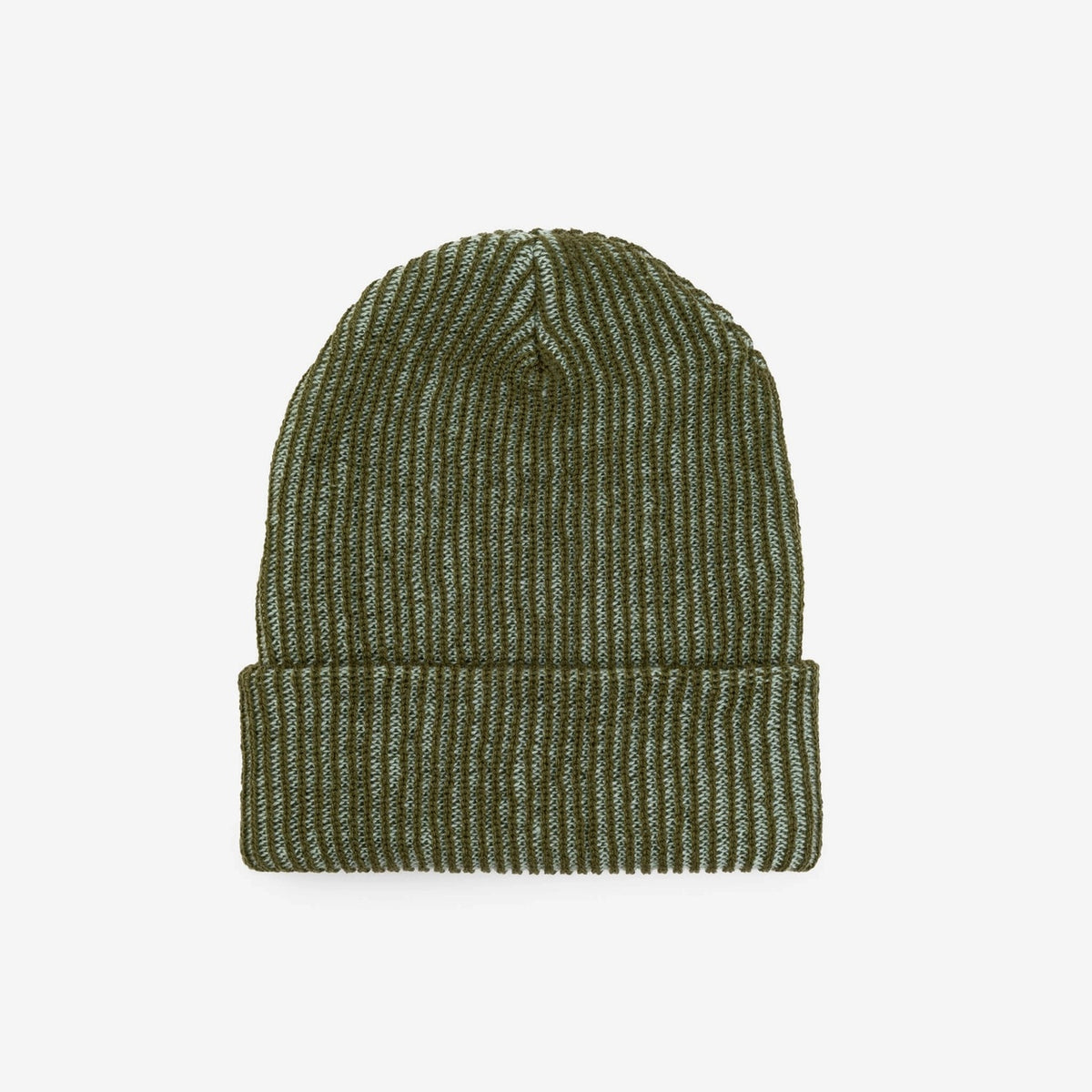 moss and jade green ribbed knit beanie from Verloop
