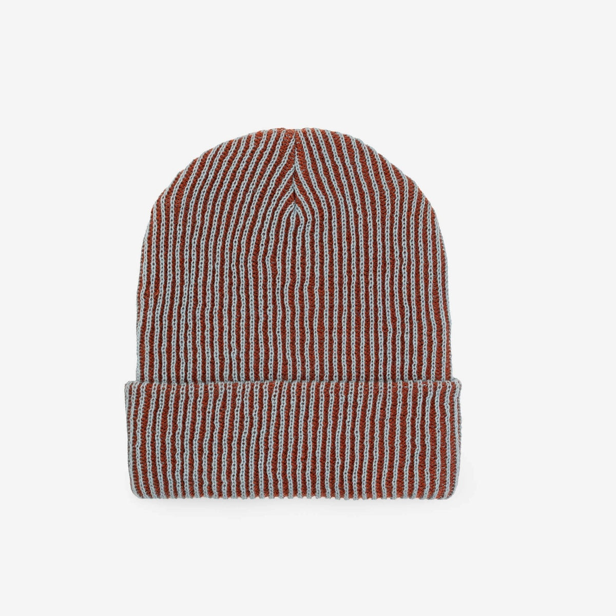 stone blue rust knit beanie from Verloop