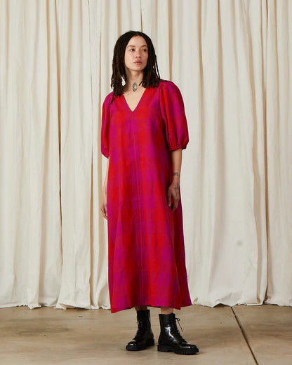 Poppy V-Neck Midi Dress