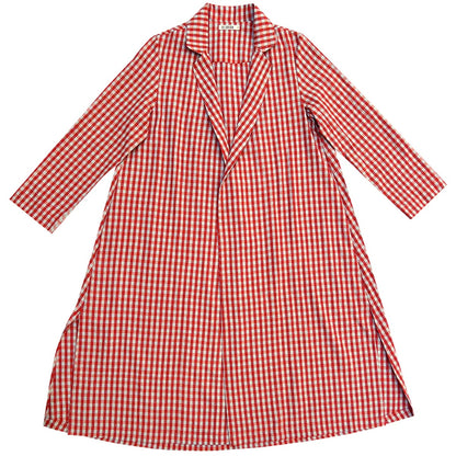 Ali Golden notch jacket in poppy and ice gingham