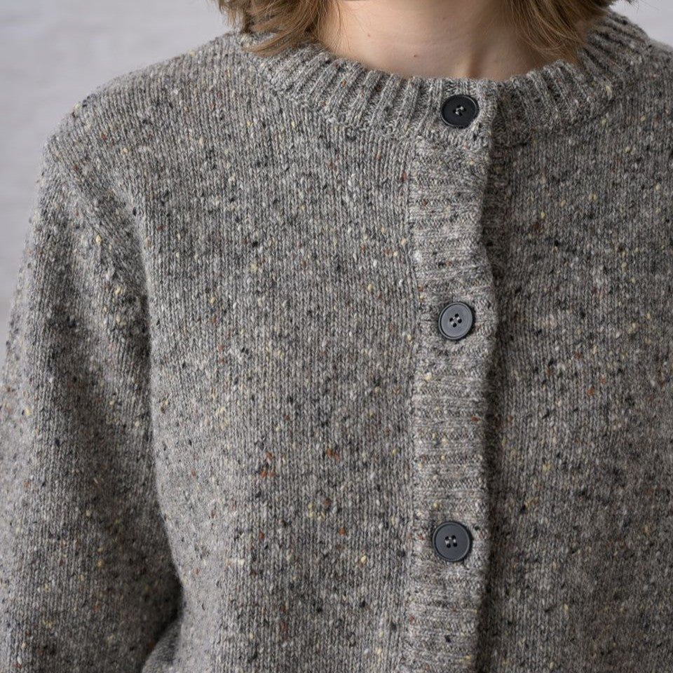 Bibico mushroom avelia donegal wool cardigan sweater