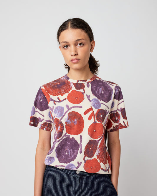 Bobo Chooses floral dahlia tee at Clad, a sustainable clothing boutique in Asheville, NC