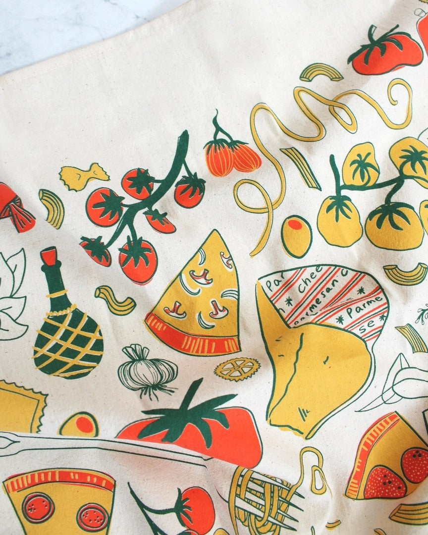 Calhoun & Co Italian for Dinner tea towel