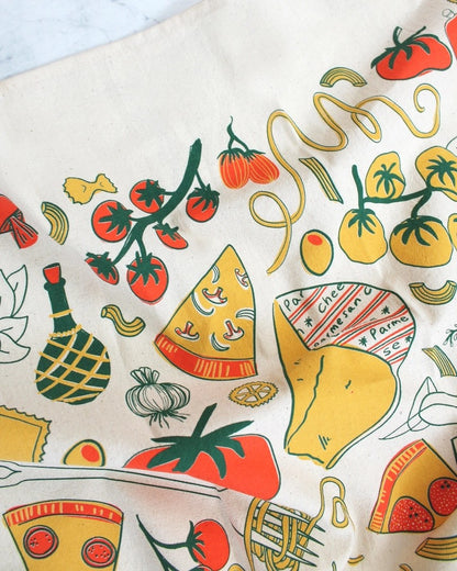 Calhoun & Co Italian for Dinner tea towel