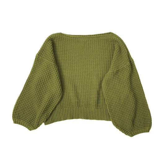 Curator Clove sweater in avocado green at Clad, a sustainable clothing boutique in Asheville, NC