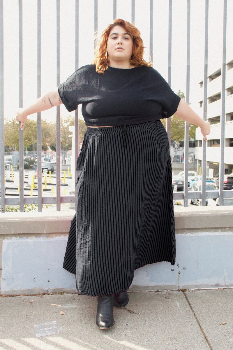 Curator Fawn black stripe skirt at Clad, a sustainable clothing boutique in Asheville, NC