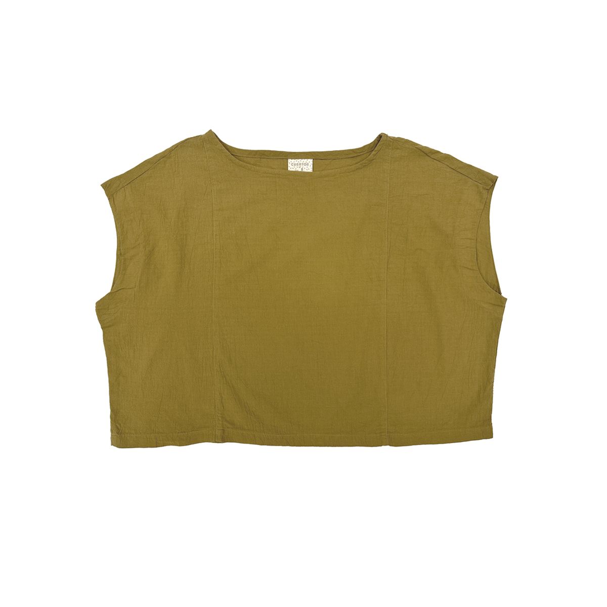 Curator jones top in fennel olive green