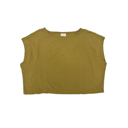 Curator jones top in fennel olive green
