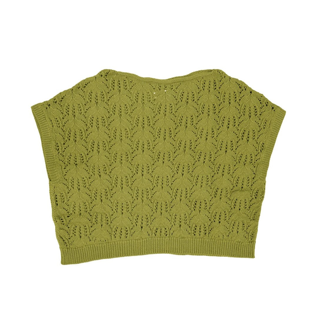 Knit avocado green sweater tank by Curator.