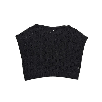 Knit Rosey sweater vest in black by Curator at Clad, a sustainable clothing boutique in Asheville, NC