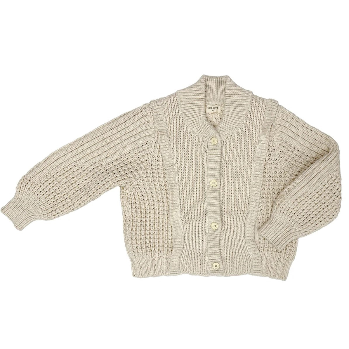 Sara Cotton Cardigan by Curator. Knit with button down.