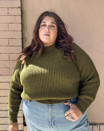 Curator Sonnie sweater in fennel olive green