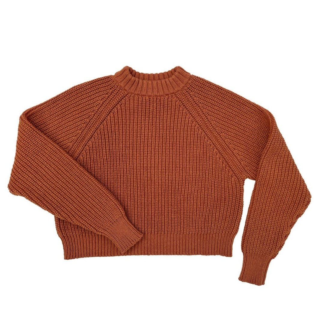 Curator terracotta rust sonnie knit cotton sweater
