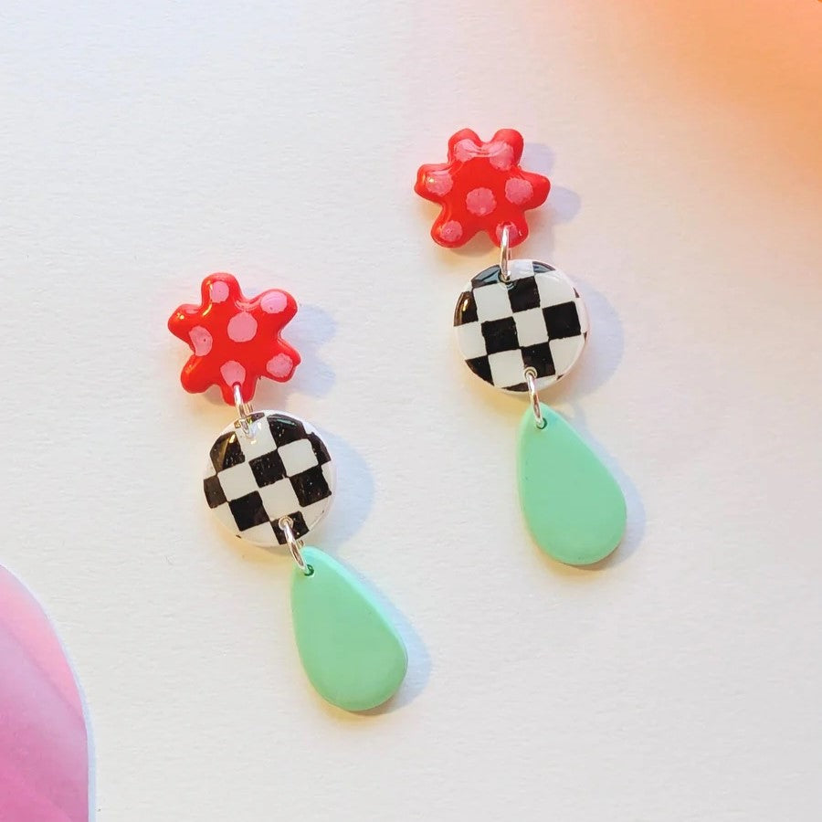 Floral Racer Earrings