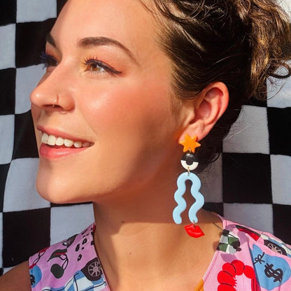 Tears Me Up polymer clay earrings by Delaney & Blu