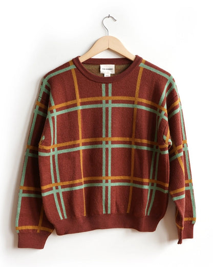 Endery plaid Marlow Sweater in Chestnut