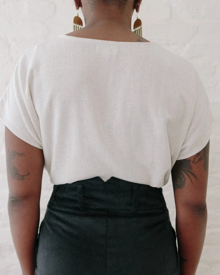 Irish linen oat dolman top by Field Day