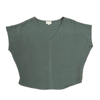 Sage linen dolman top Field Day