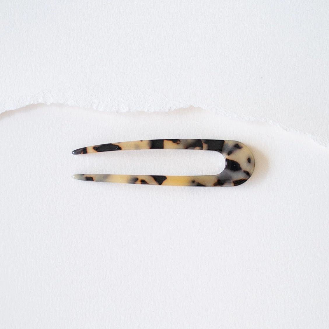 French Hair Pin in black and white cookie mix