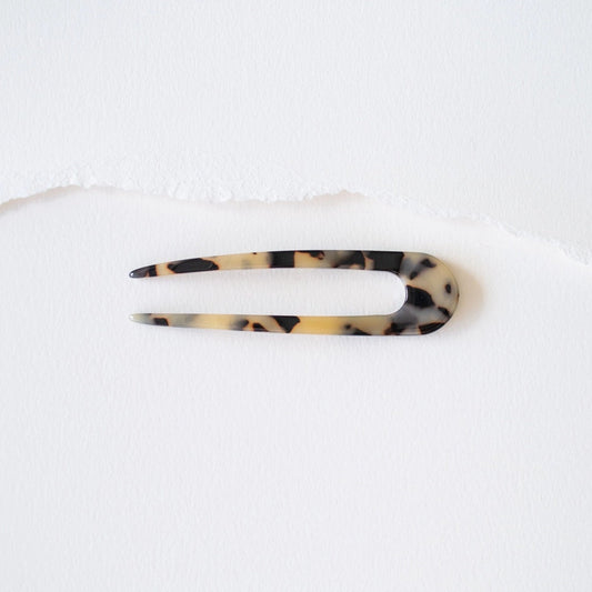 French Hair Pin in black and white cookie mix
