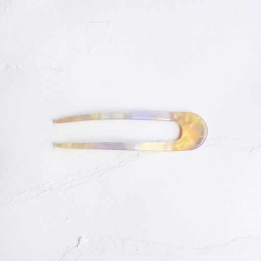 Lavender Pearl French hair pin