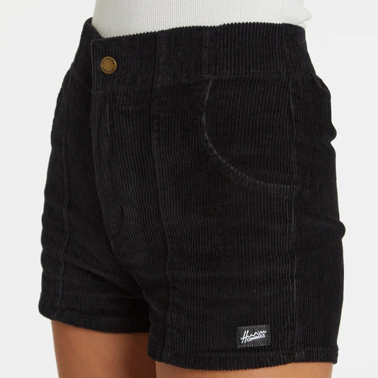 Hammie's black corduroy women's short at Clad, a sustainable clothing store in Asheville, NC