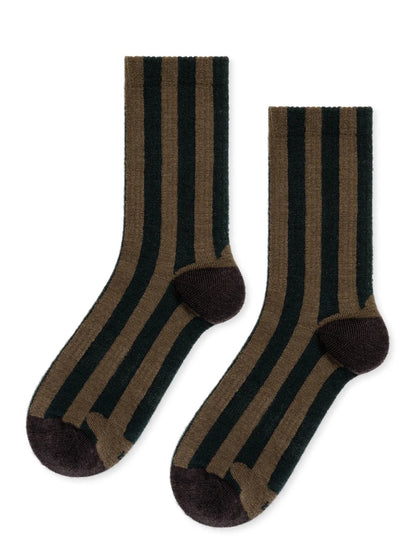 Hansel from Basel olive wool Buren socks