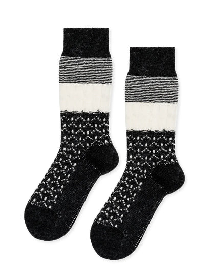 Black Louie wool crew sock from Hansel from Basel.