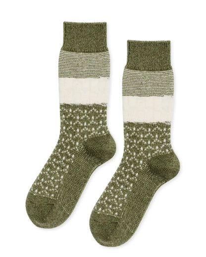 Olive Louie wool crew sock from Hansel from Basel.