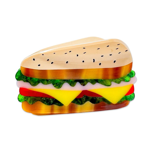 Deli sandwich large hair clip by Jenny Lemons