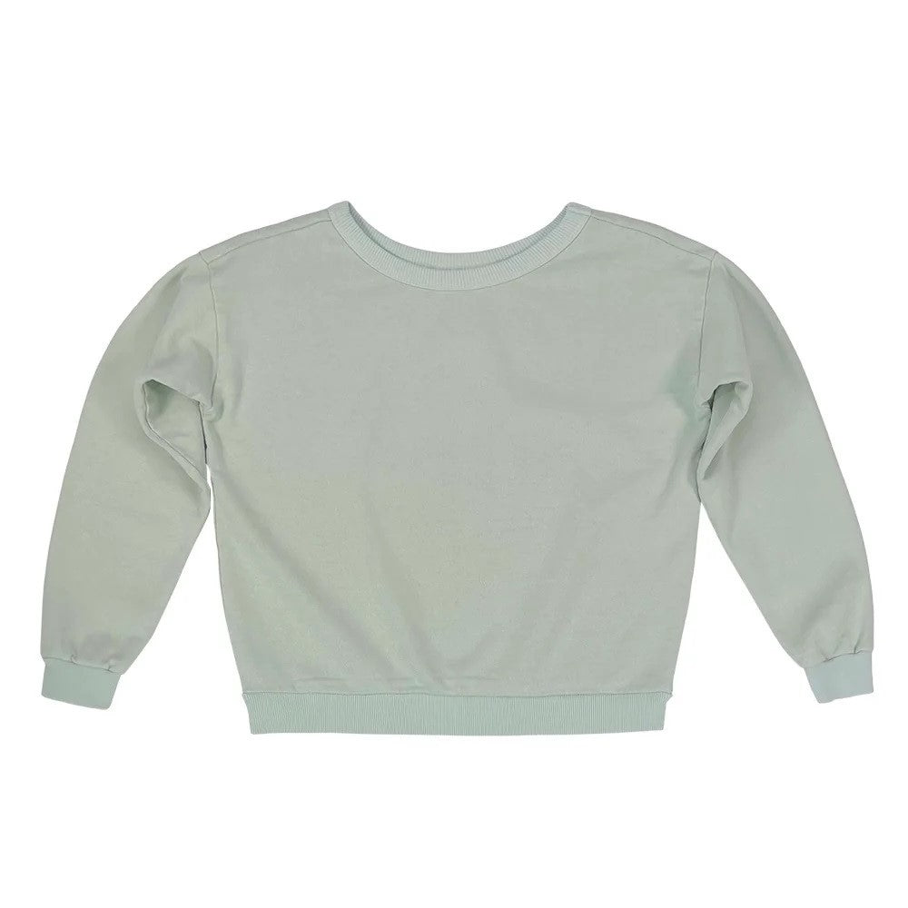 Laguna Cropped Sweatshirt hemp and cotton blend by Jungmaven in pale Seafoam Green.