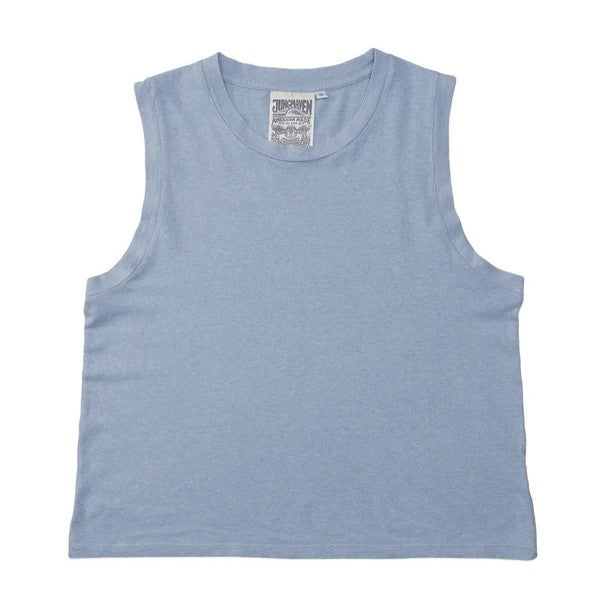 Jungmaven phoenix muscle tee in rain washed light sky blue