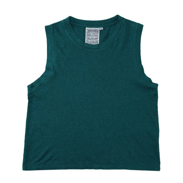 Jungmaven deep teal phoenix muscle tee